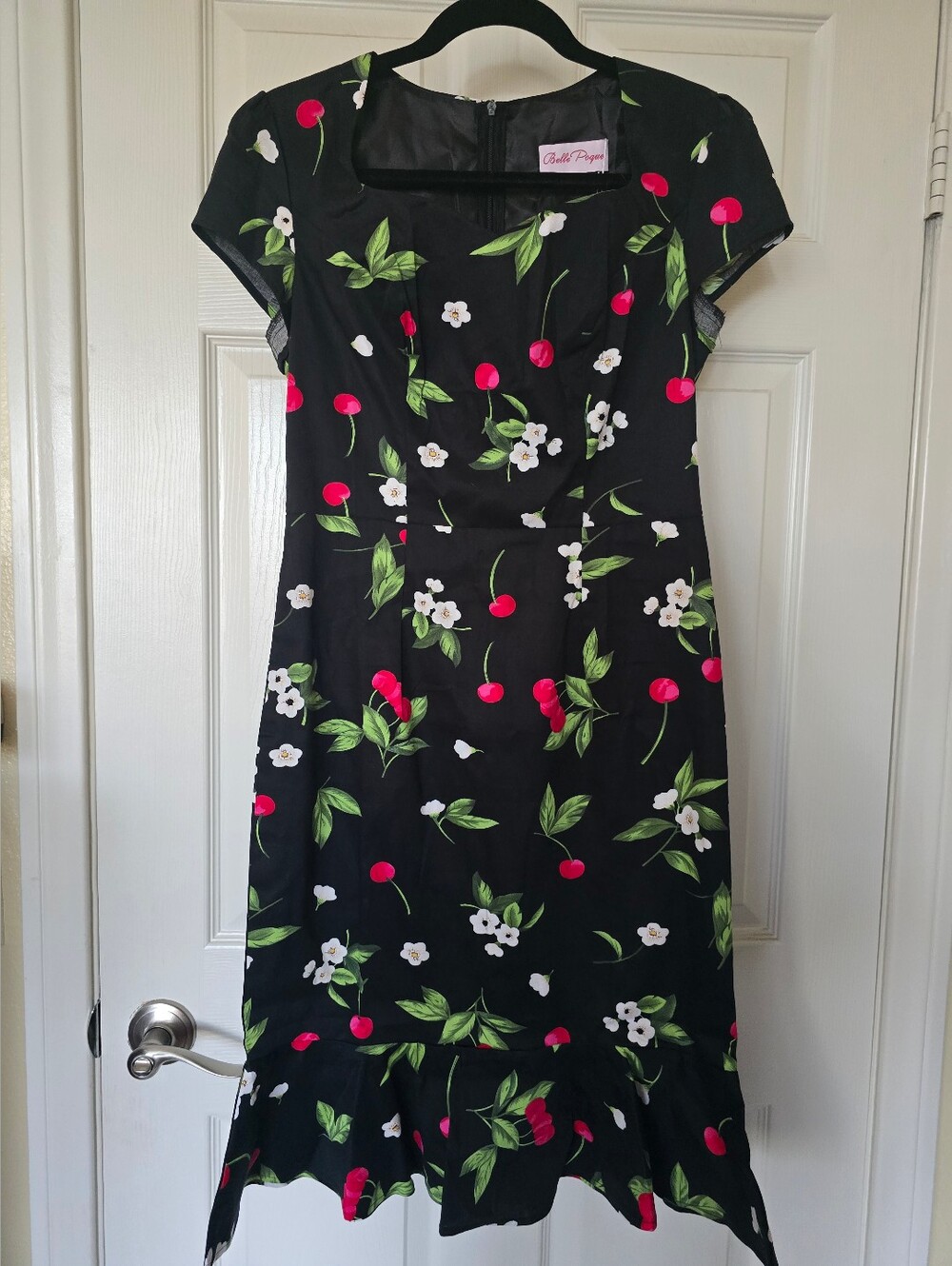 Wiggle Dress With Cherry Print